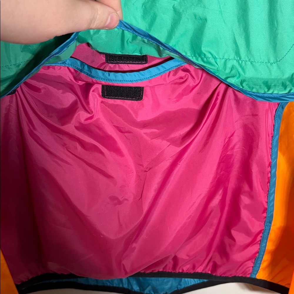 cotopaxi Teal, Orange, Magenta & Green Colorblock Windbreaker - Picture 3 of 5